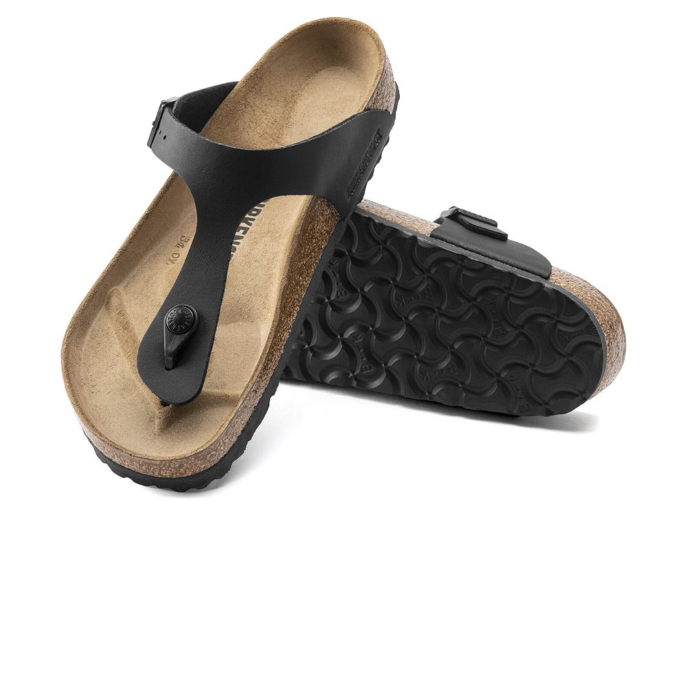 Birkenstock Gizeh Zwart Smal Voetbed Dames Slipper