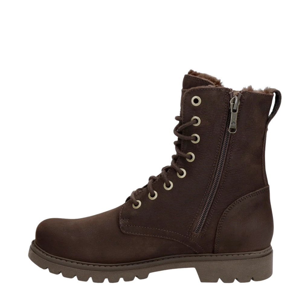 Panama Jack Frisia B43 Bruin Nubuck Dames Laars met Bontvoering