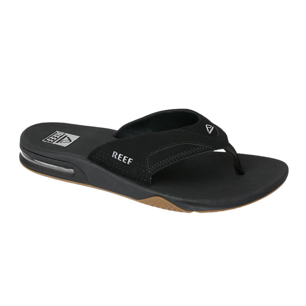 Reef Fanning Black Silver Zwart Heren Slipper