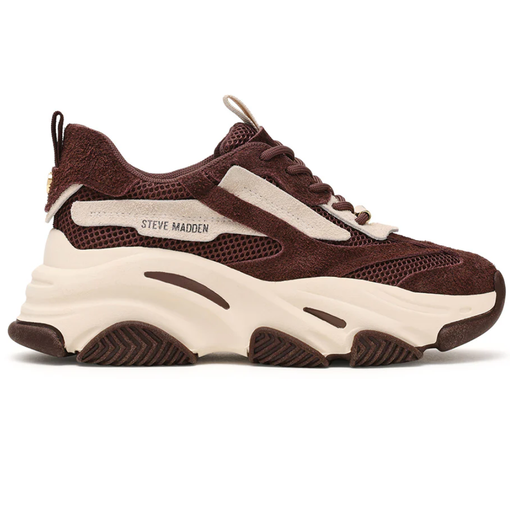 Steve Madden Possession-E Brown Off White Bruin Dames Sneaker