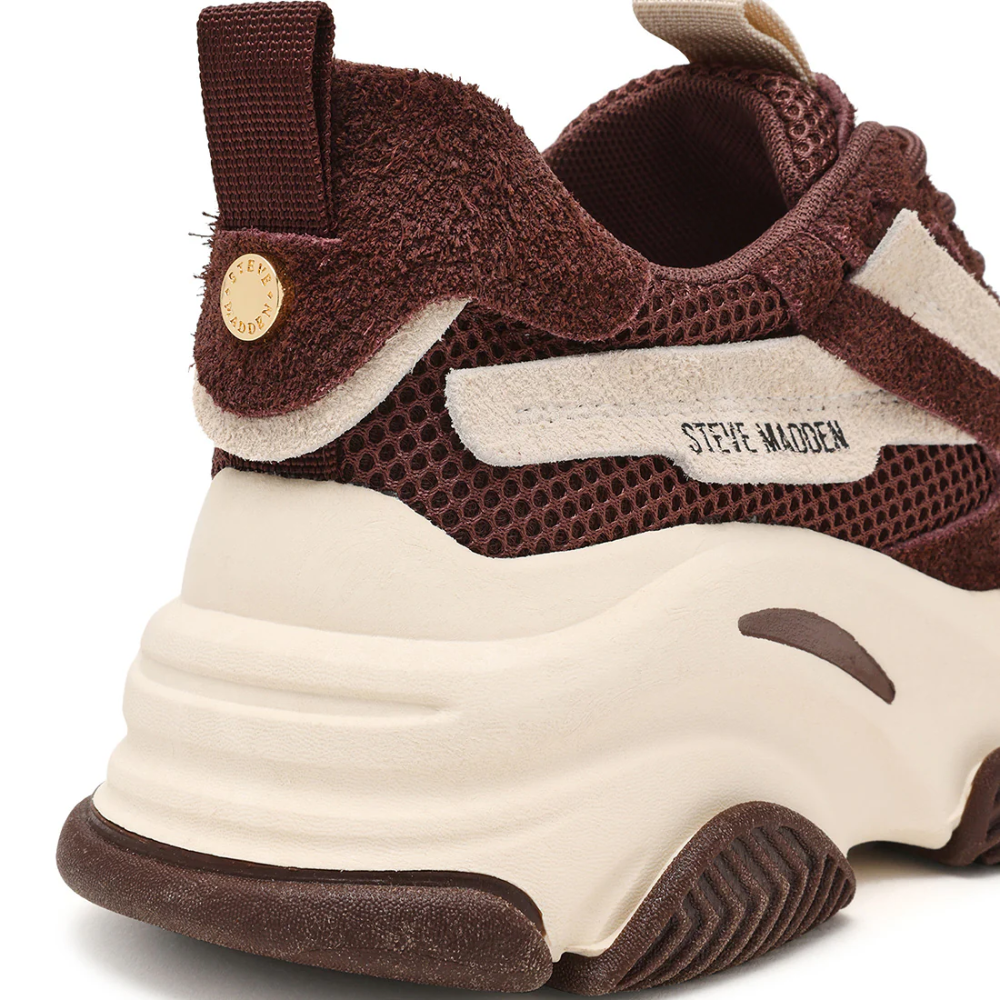 Steve Madden Possession-E Brown Off White Bruin Dames Sneaker