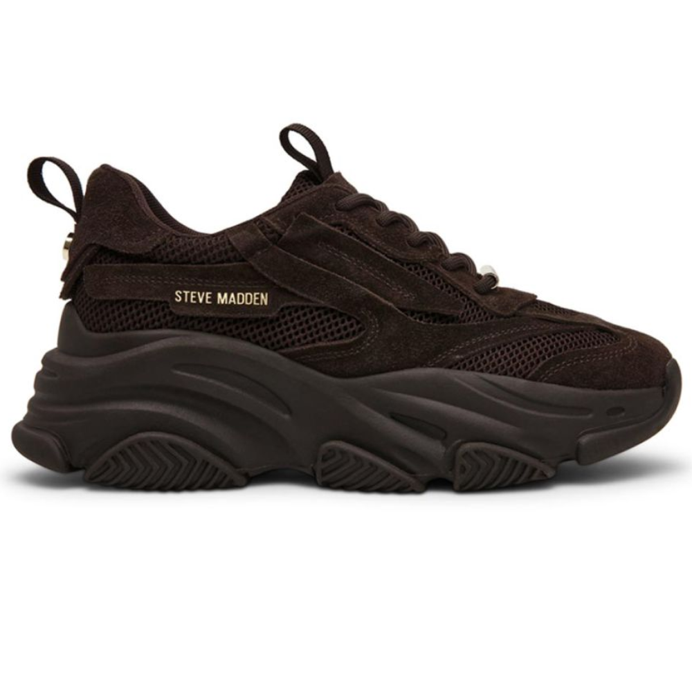 Steve Madden Possession-E Chocolate Brown Bruin Dames Sneaker