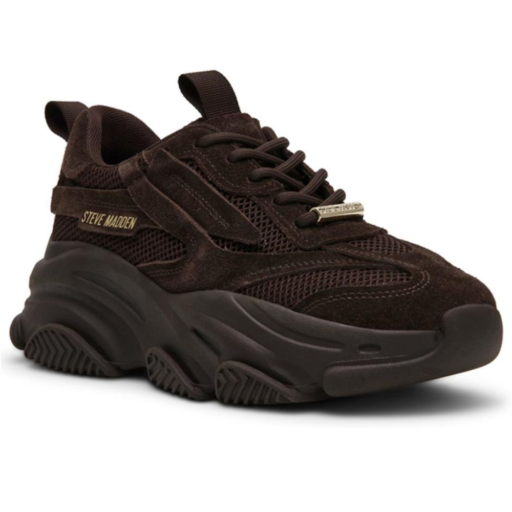 Steve Madden Possession-E Chocolate Brown Bruin Dames Sneaker