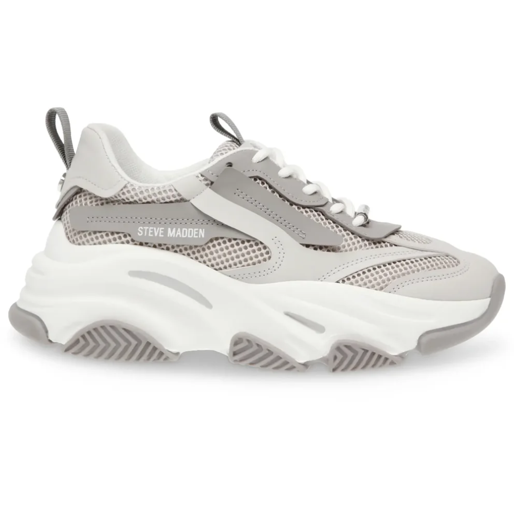 Steve Madden Possession-E Grey Grey Grijs Dames Sneaker