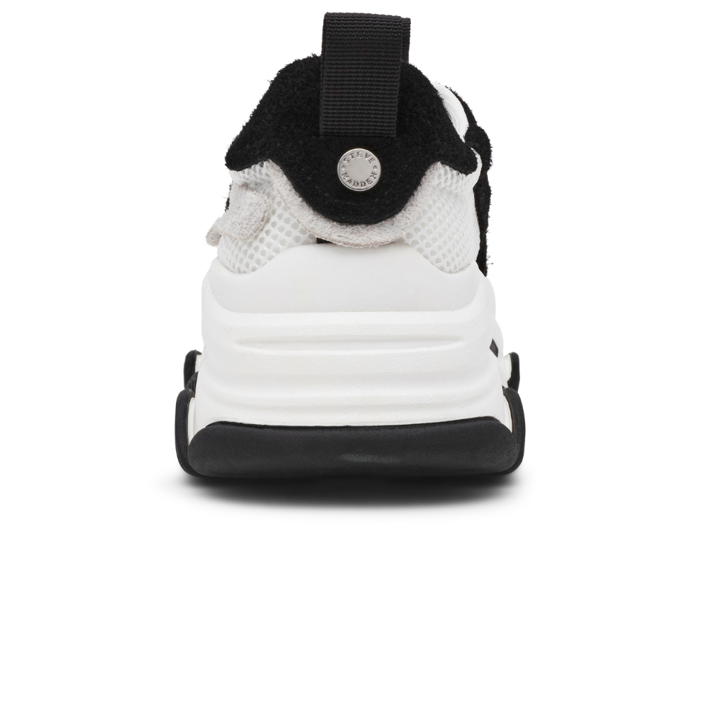 Steve Madden Possession-E Wit Zwart Dames Sneaker